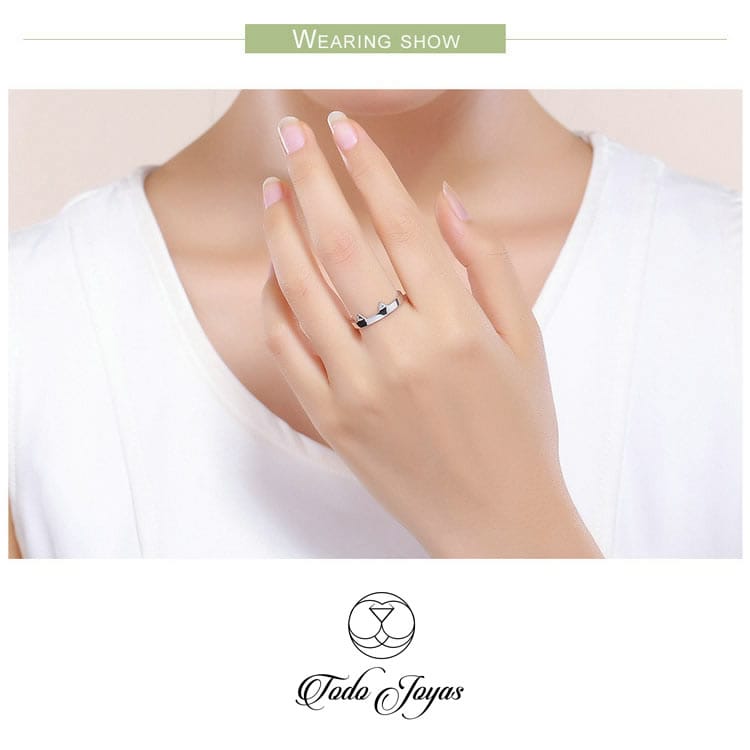 Anillo Plata 925 Orejas Gato y Patitas - Imagen 4