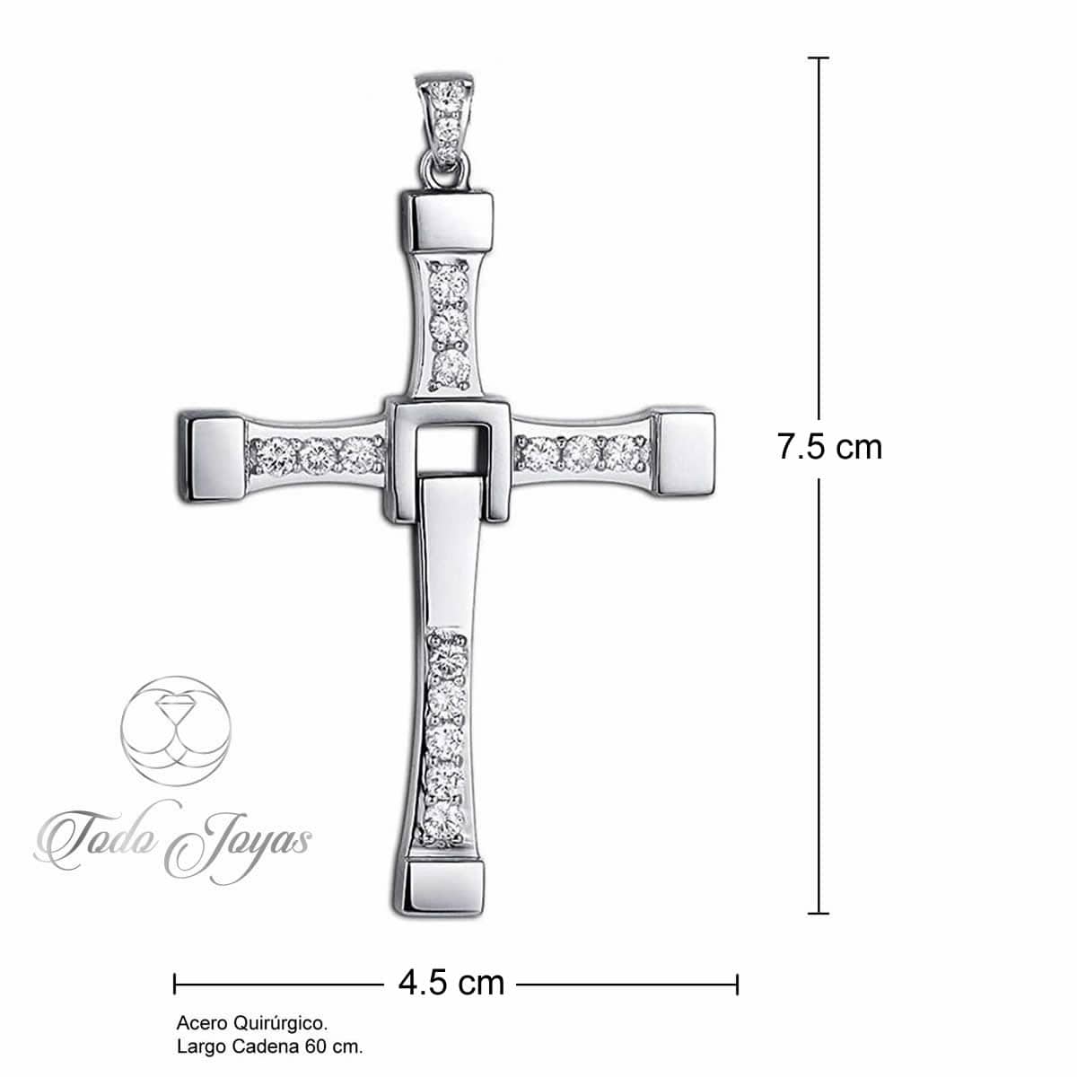 Colgante Cruz de Dominic Toretto Acero 75x45mm - Imagen 2