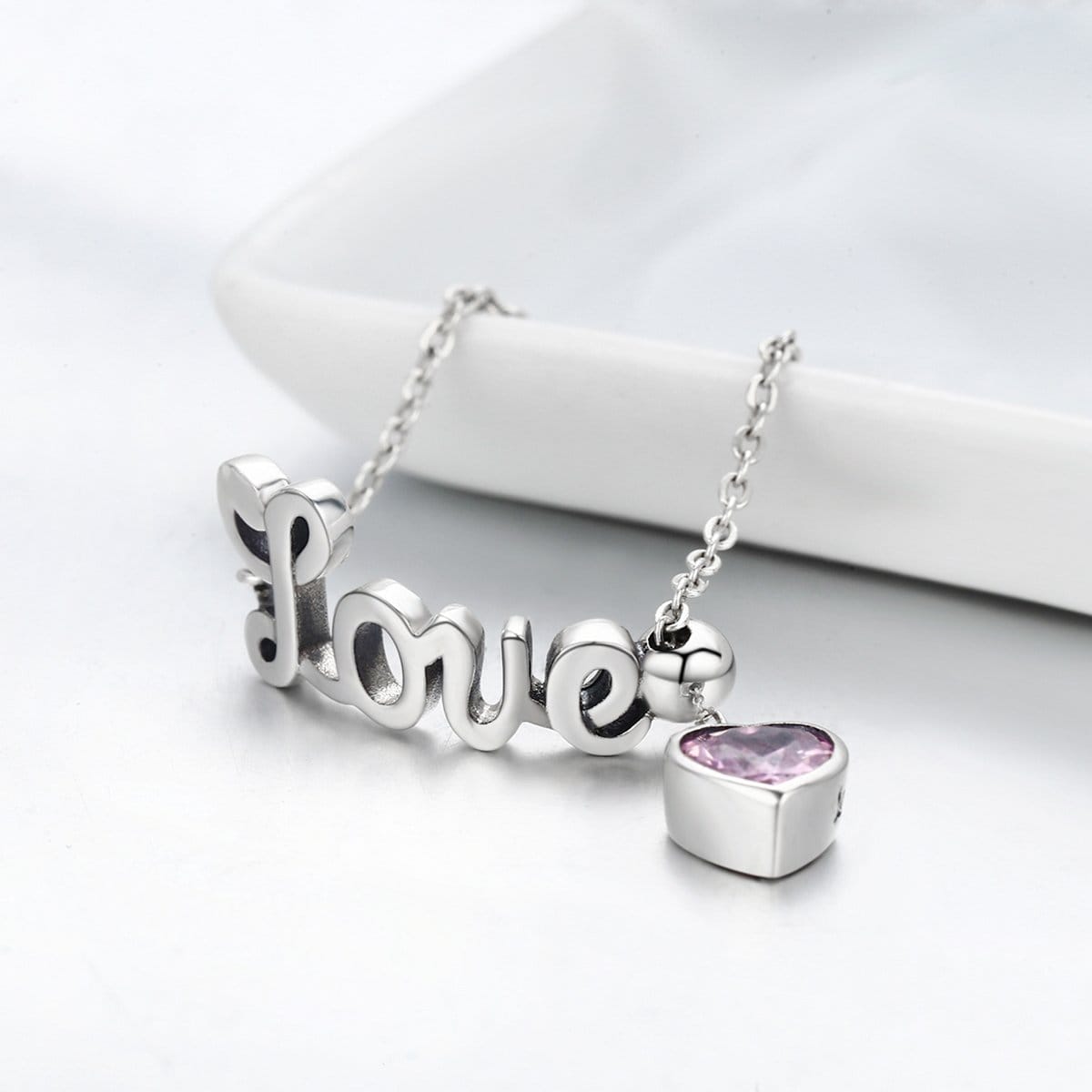 Anillo Plata 925 Cadena Love y Circon - Imagen 4