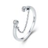 Anillo Plata 925 Arco con Circones