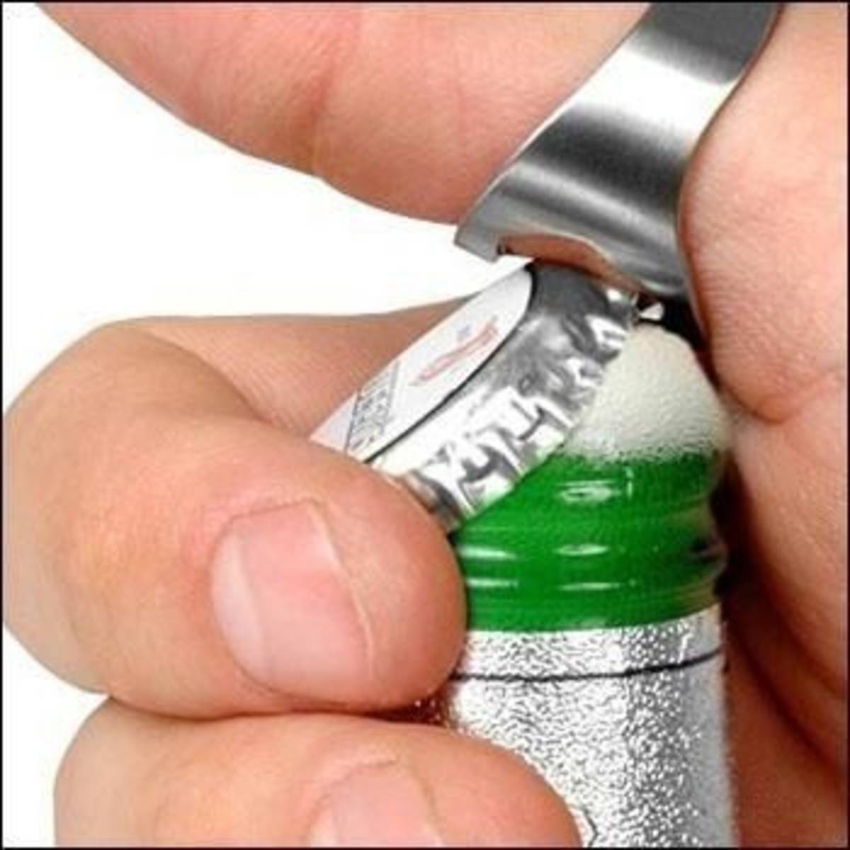 Anillo Abridor Botellas Cervezas Acero - Imagen 4