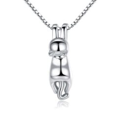 Collar Plata 925 Gatito Jugueton