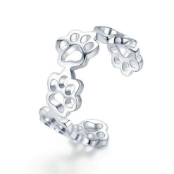 Anillo Plata 925 Patitas Perro