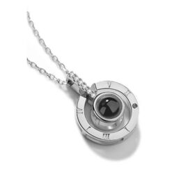Alternative view of Collar Colgante Te Amo en 100 Idiomas Plateado