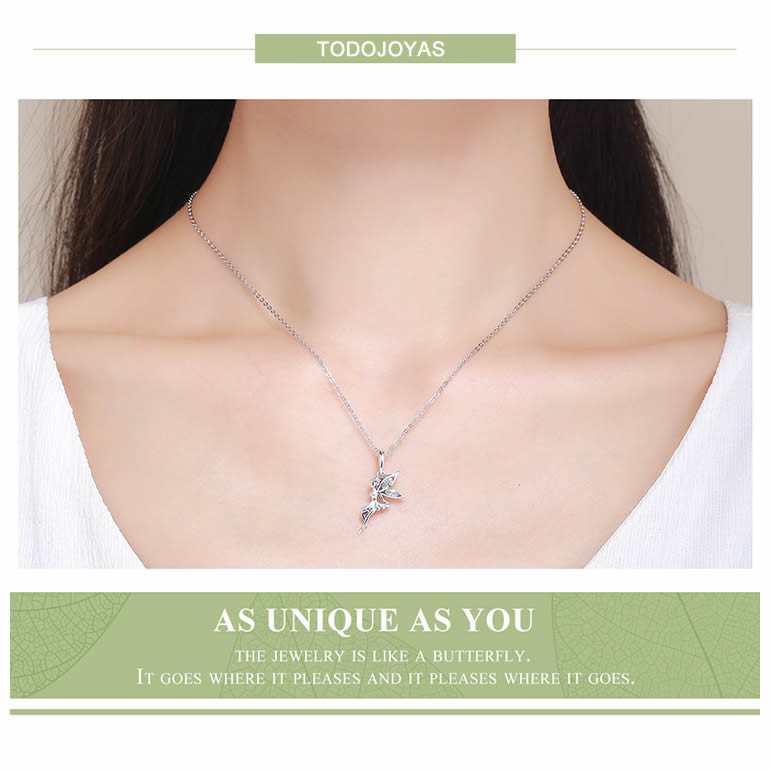Charm Dije Plata 925 Hada con Circones - Imagen 4