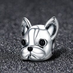 Alternative view of Charm Dije Plata 925 Perro Bulldog