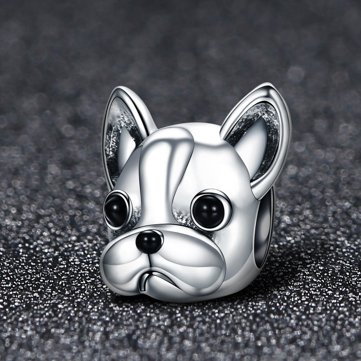 Charm Dije Plata 925 Perro Bulldog - Imagen 2