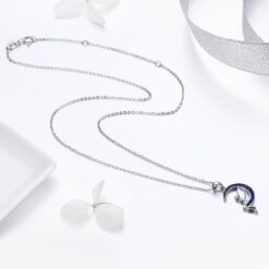 Alternative view of Collar Plata 925 Hada Luna Azul con Circones