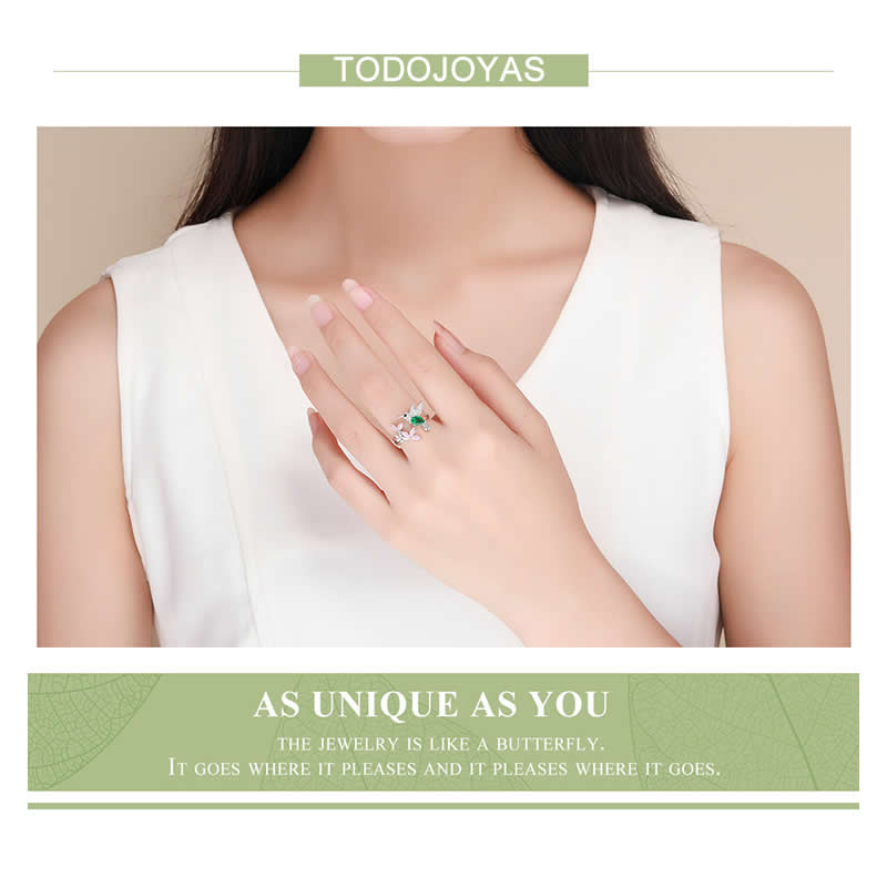 Anillo Plata 925 Colibri Picaflor Circones - Imagen 5