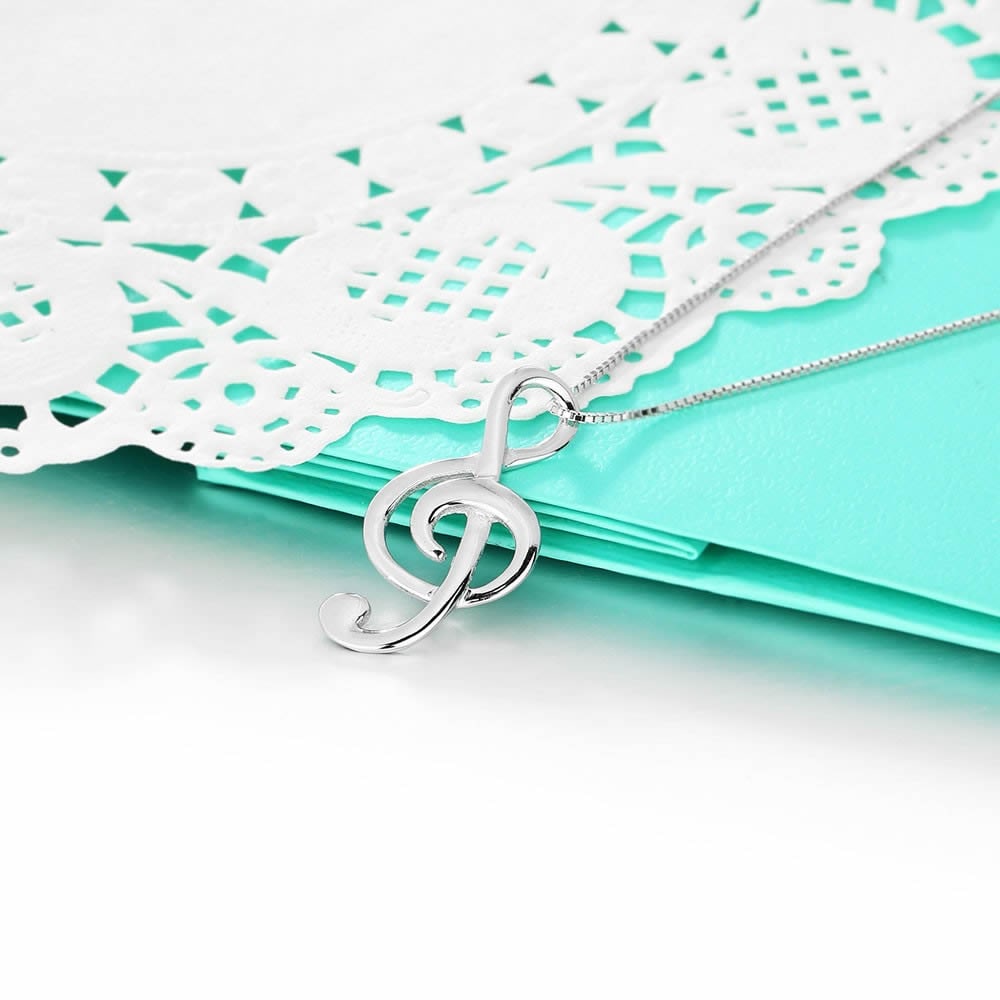 Collar Plata 925 Colgante Nota Musical - Imagen 4