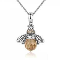 Collar Plata 925 Abeja con Circon