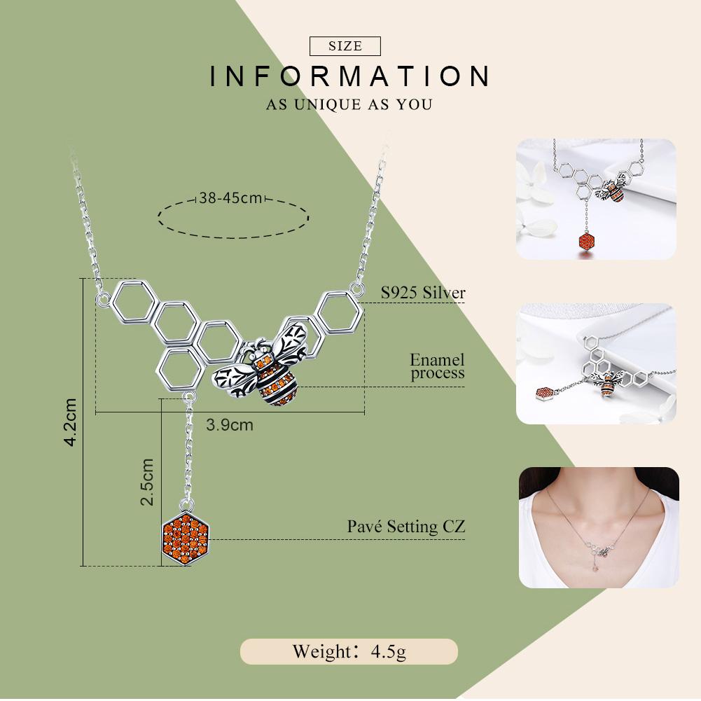 Collar Plata 925 Panal Abejas - Imagen 2