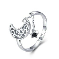 Anillo Plata 925 Luna y Estrella