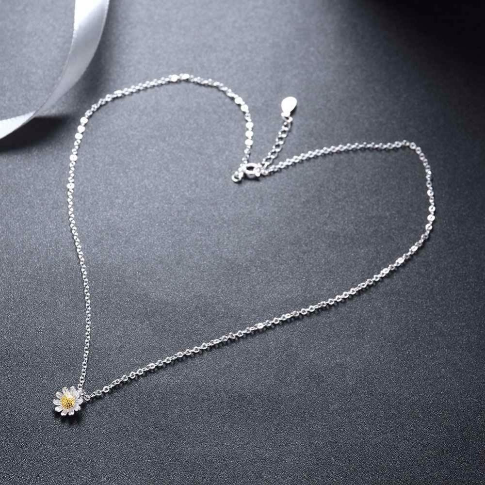 Collar Plata 925 Flor de Camomila - Imagen 5