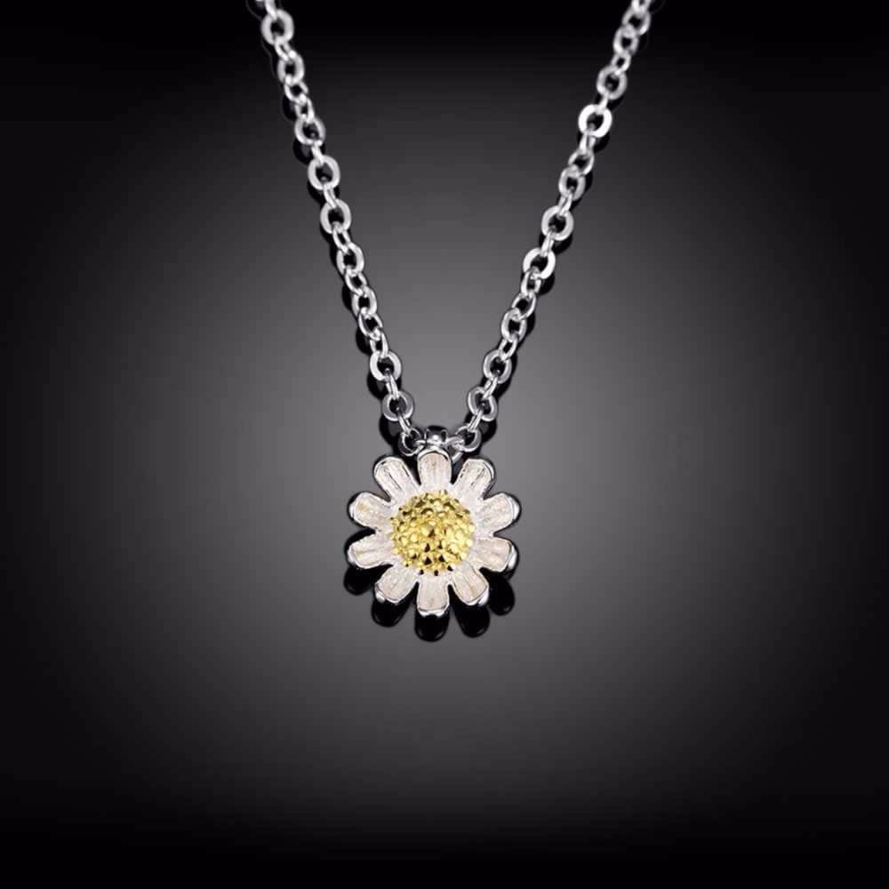 Collar Plata 925 Flor de Camomila - Imagen 6