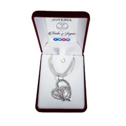 Alternative view of Collar Colgante Corazon Plateado