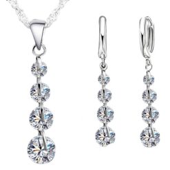 Conjunto Baston con Circones Plateado