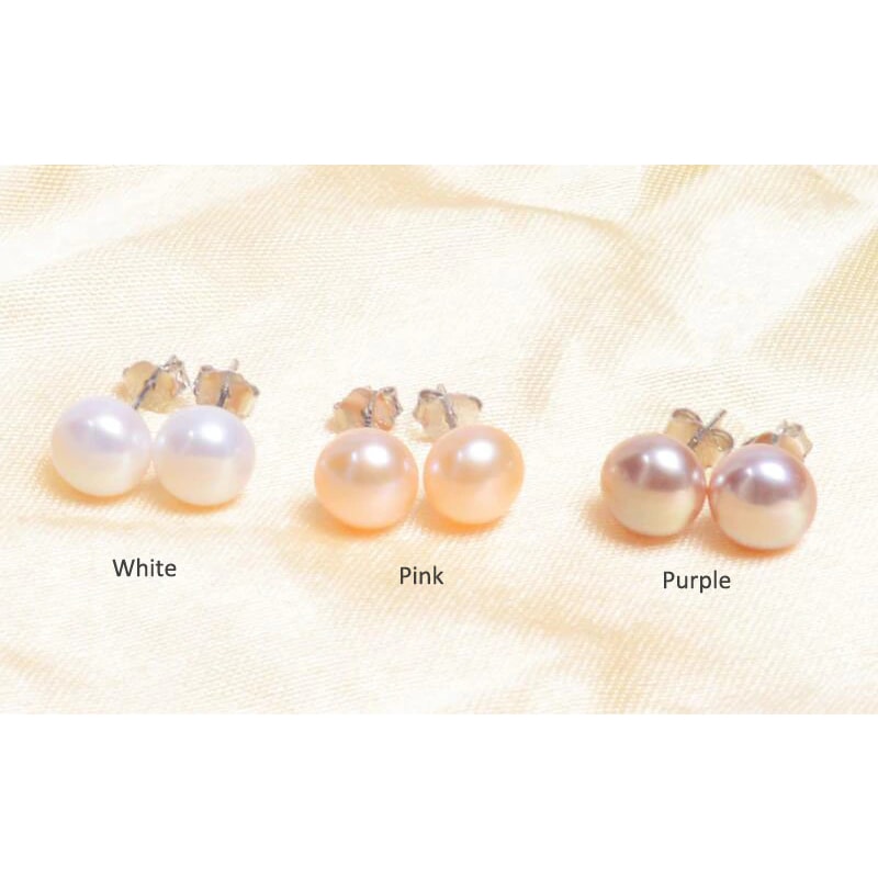 Aros Plata 925 Pasador Perla Blanca - Imagen 5
