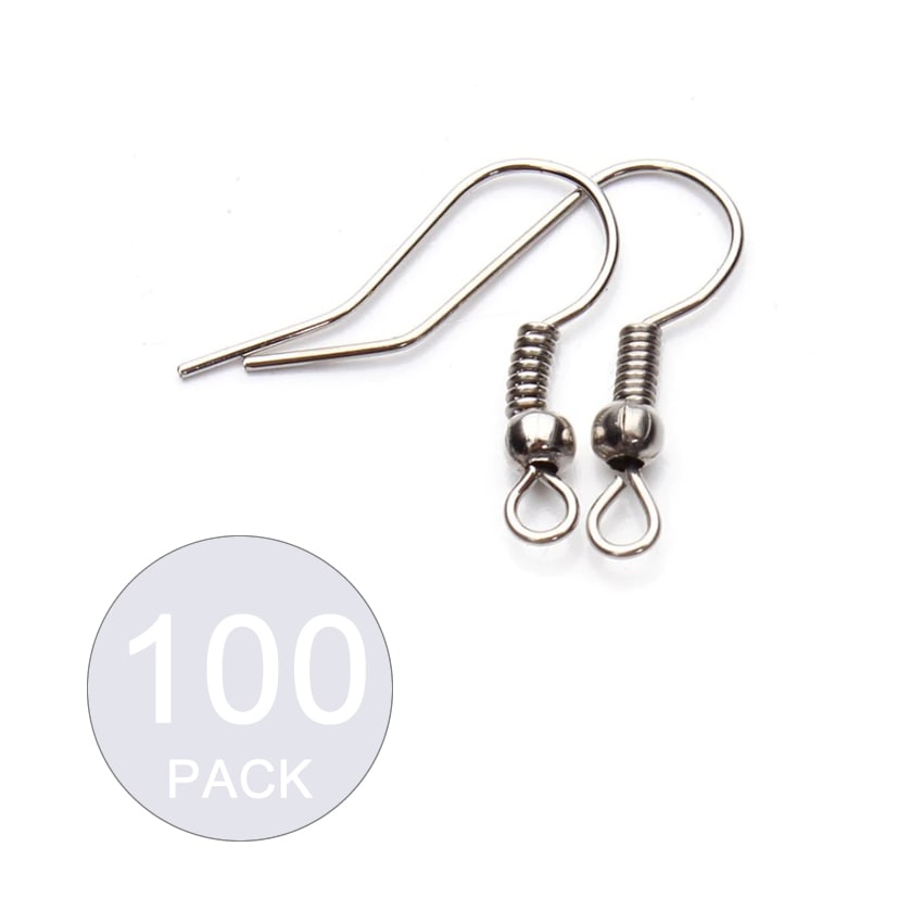 Pack 100 Ganchos Para Aros Acero Quirurgico - Imagen 2
