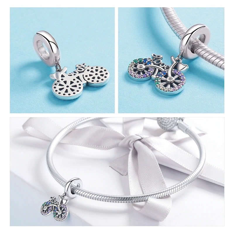 Charm Plata 925 Bicicleta Love Colores - Imagen 5