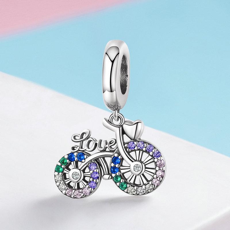 Charm Plata 925 Bicicleta Love Colores - Imagen 6
