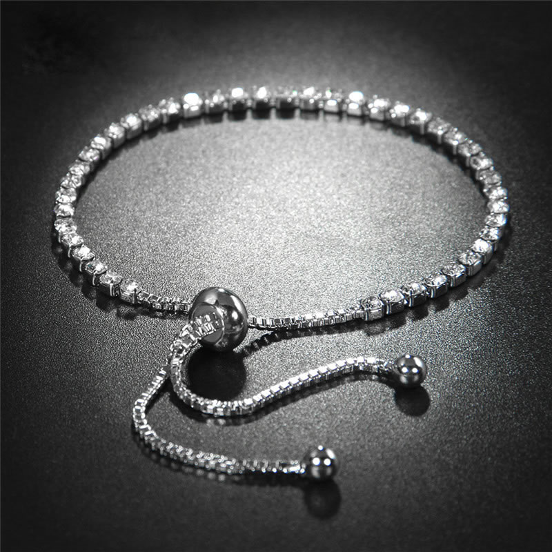 Pulsera Con Circones Plateada Ajustable - Imagen 3