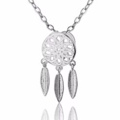 Collar Colgante Atrapa Sueños Plateado