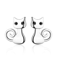 Aros de Gatitos Plateado