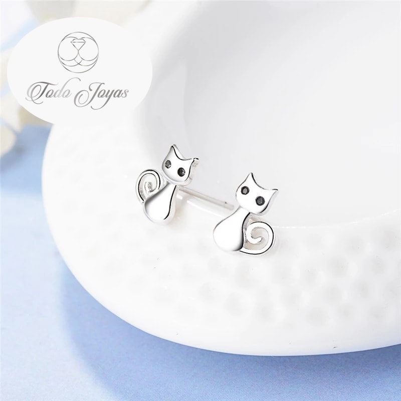 Aros de Gatitos Plateado - Imagen 6