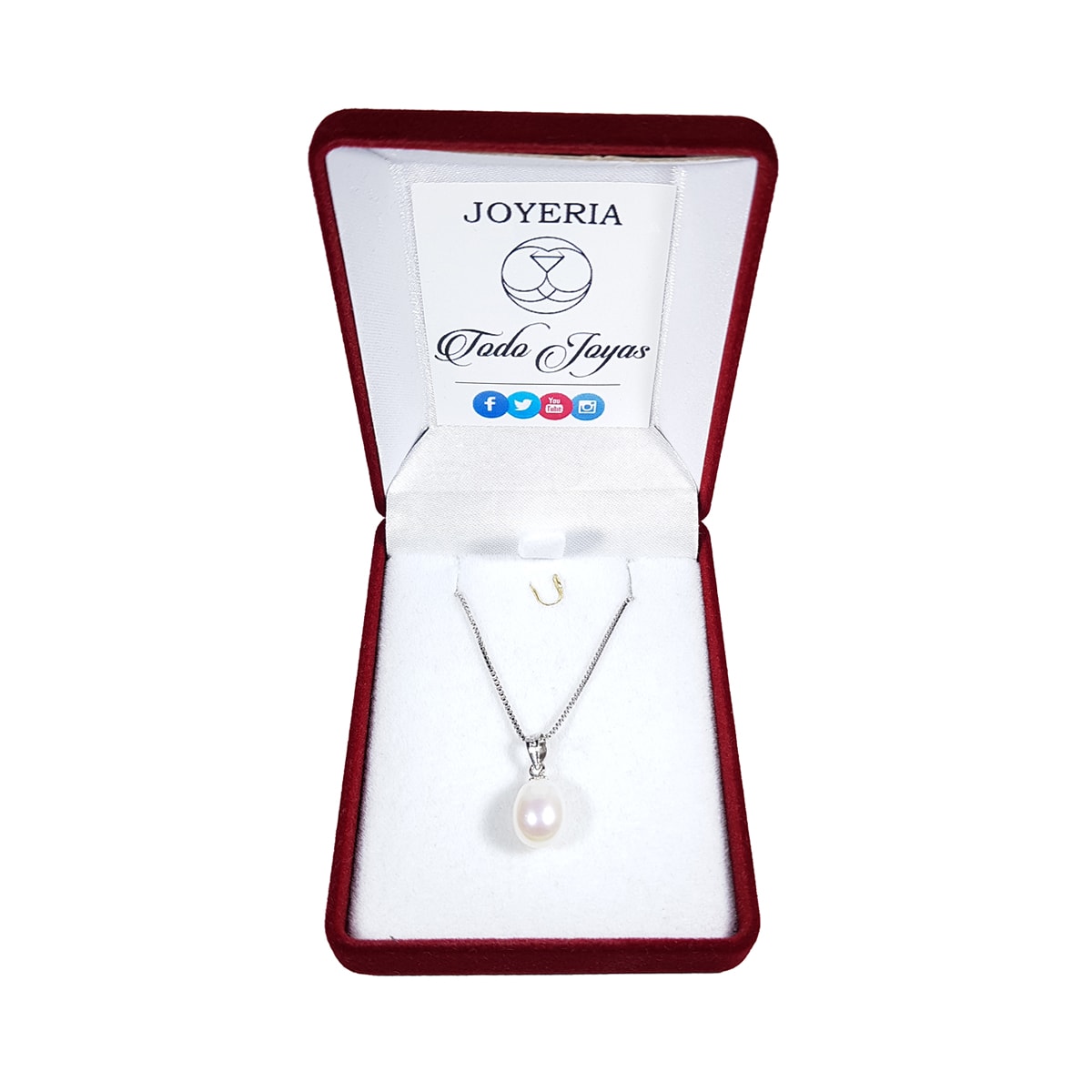 Collar Plata 925 Perla Blanca - Imagen 2