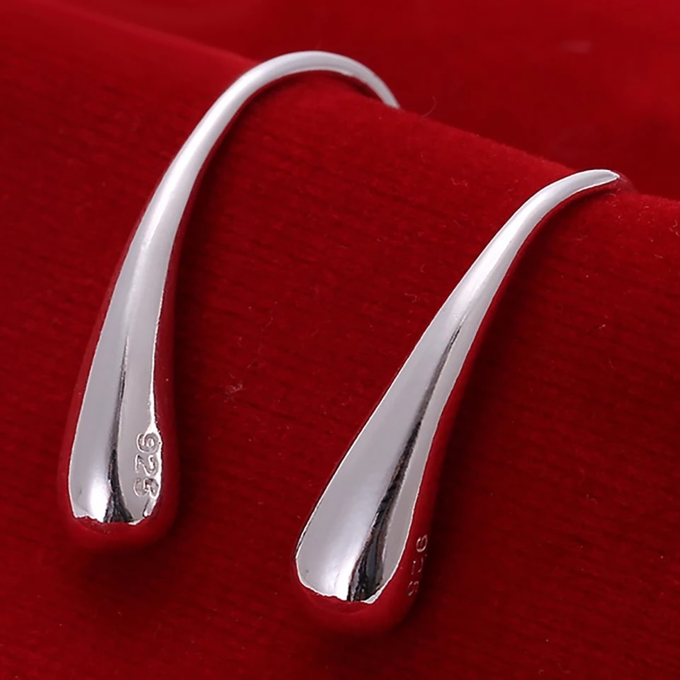 Aros de Gotas Plateado - Imagen 5