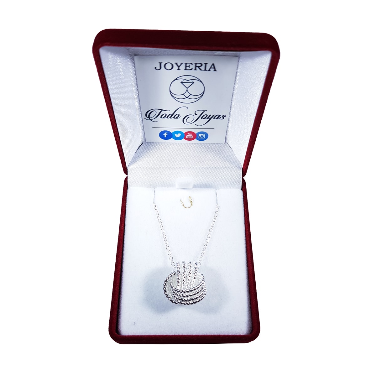 Collar Colgante Nudo Plateado - Imagen 2