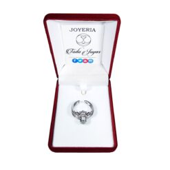 Alternative view of Anillo Te amo en 100 Idiomas Plateado