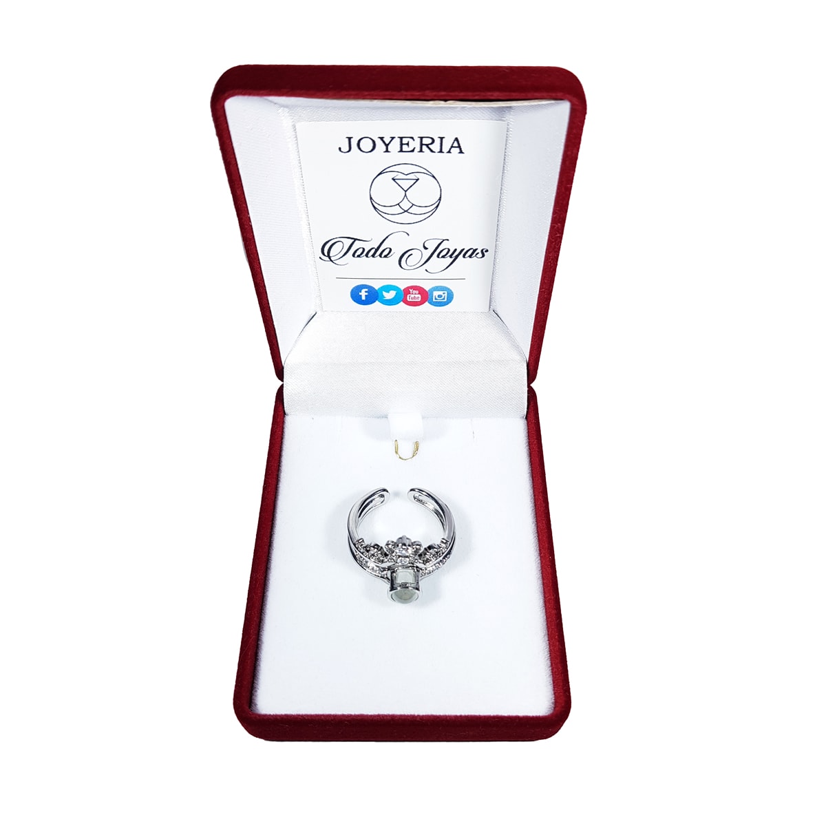 Anillo Te amo en 100 Idiomas Plateado - Imagen 2
