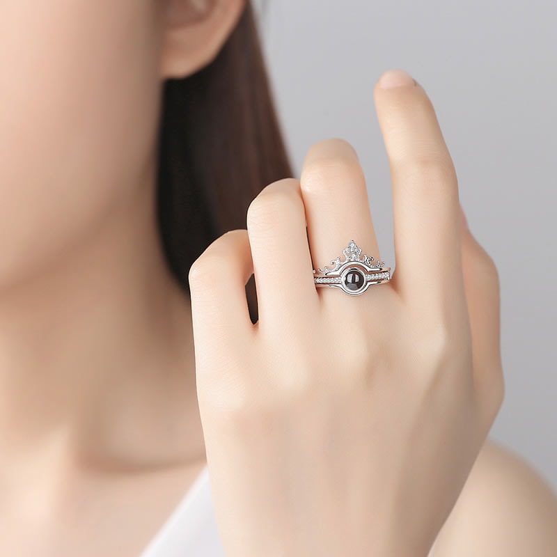 Anillo Te amo en 100 Idiomas Plateado - Imagen 4