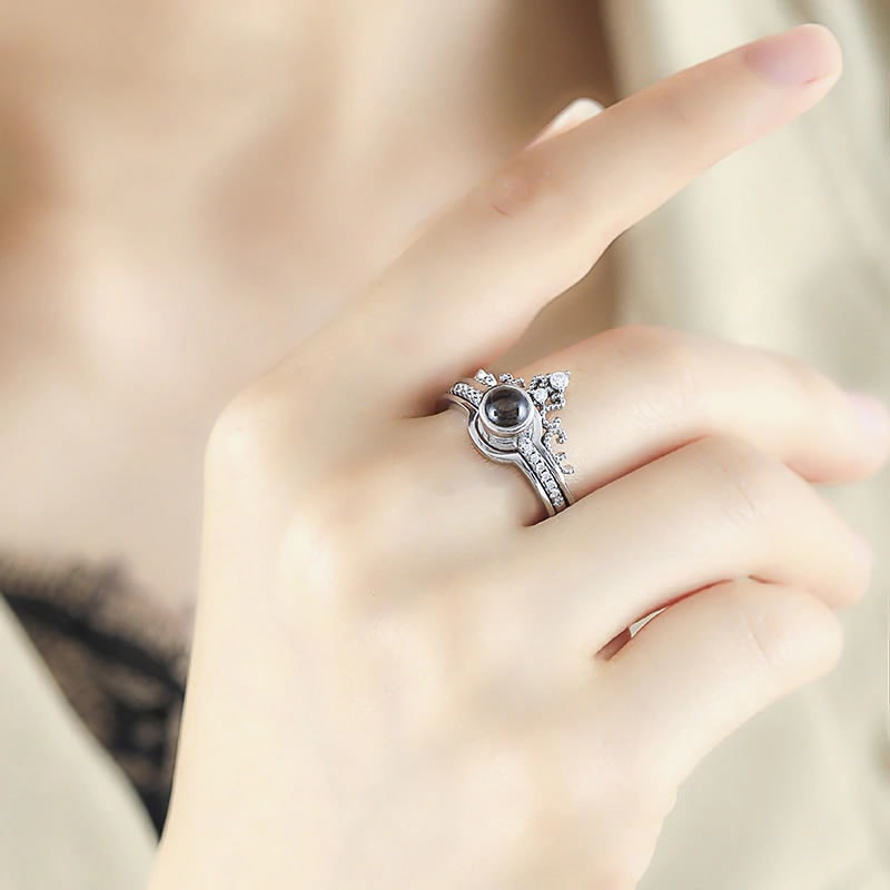 Anillo Te amo en 100 Idiomas Plateado - Imagen 5