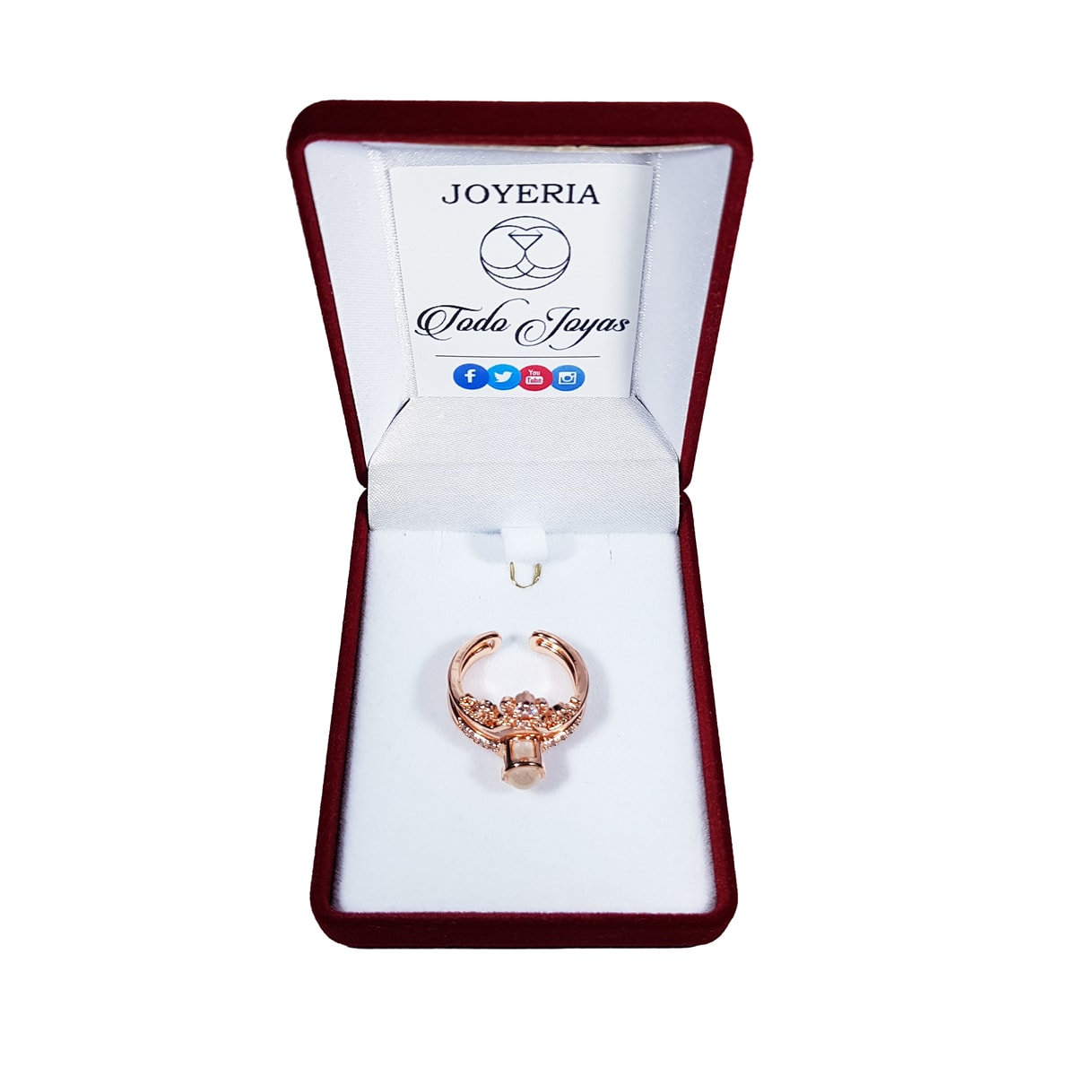 Anillo Te amo en 100 Idiomas Dorado - Imagen 2