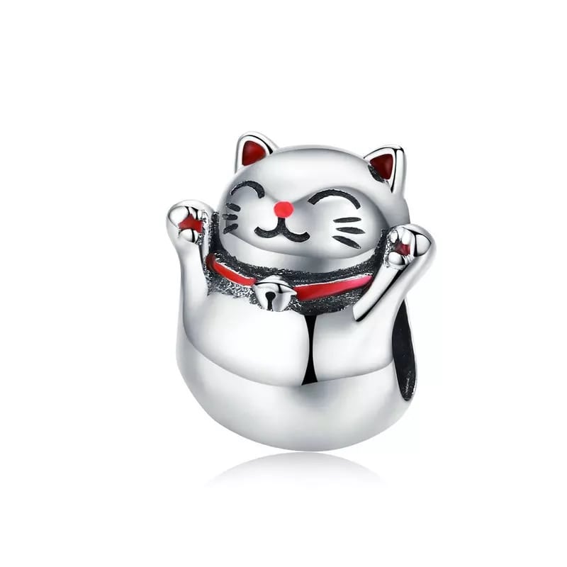 Charm Dije Plata 925 Gato Maneki Neko