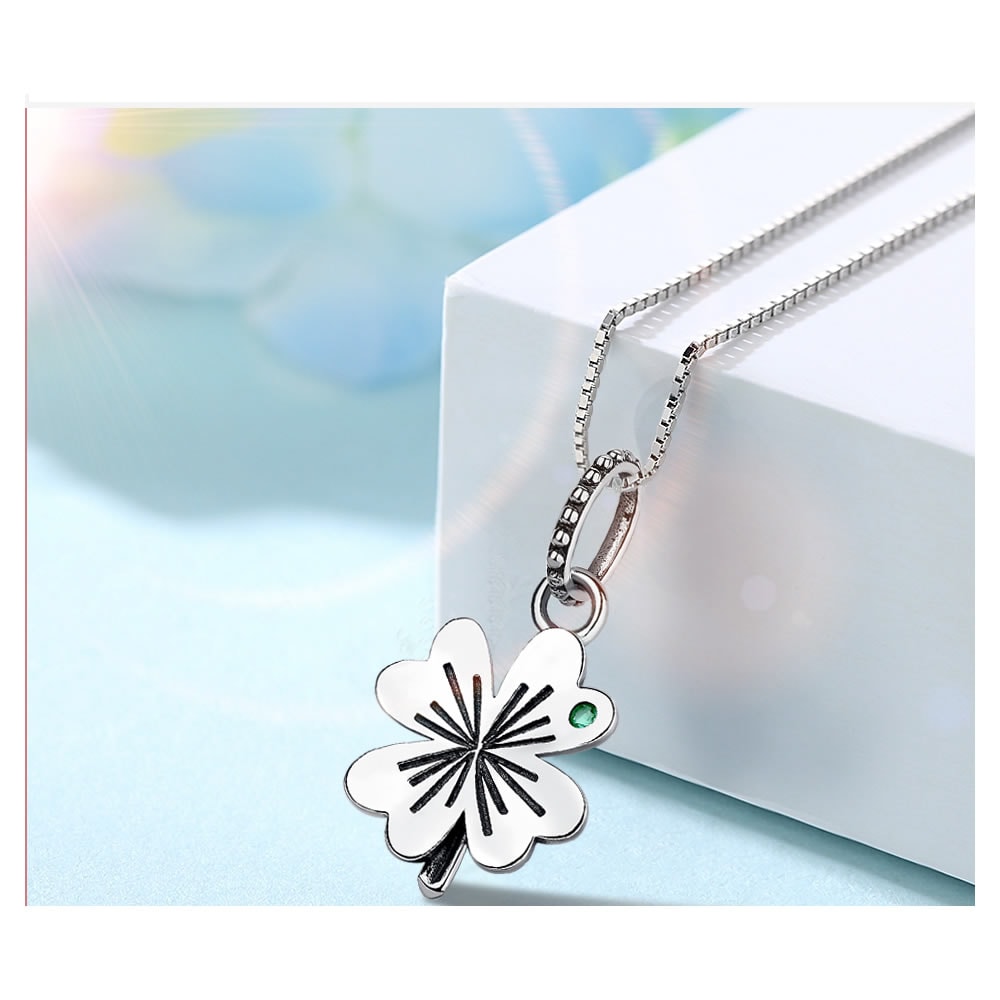 Charm Dije Plata 925 Trebol Plateado Circon - Imagen 5