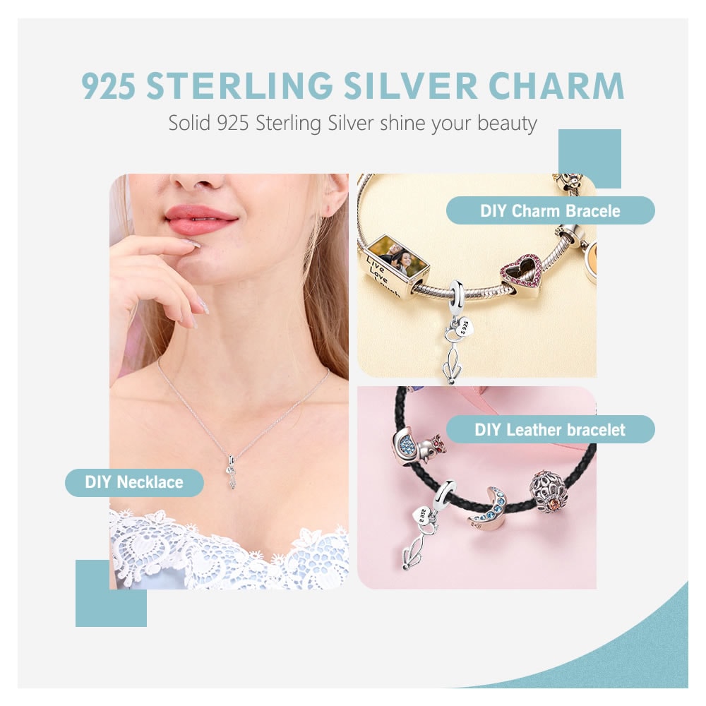 Charm Dije Plata 925 Gato Sentado - Imagen 3
