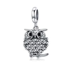 Charm Dije Plata 925 Buho Circones