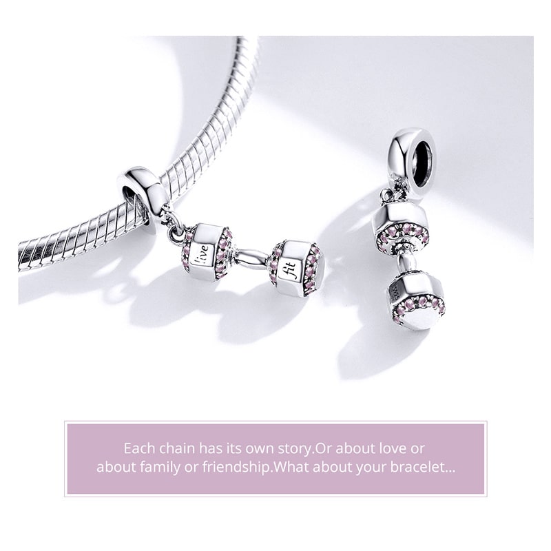Charm Dije Plata 925 Pesa Liv Fit - Imagen 5