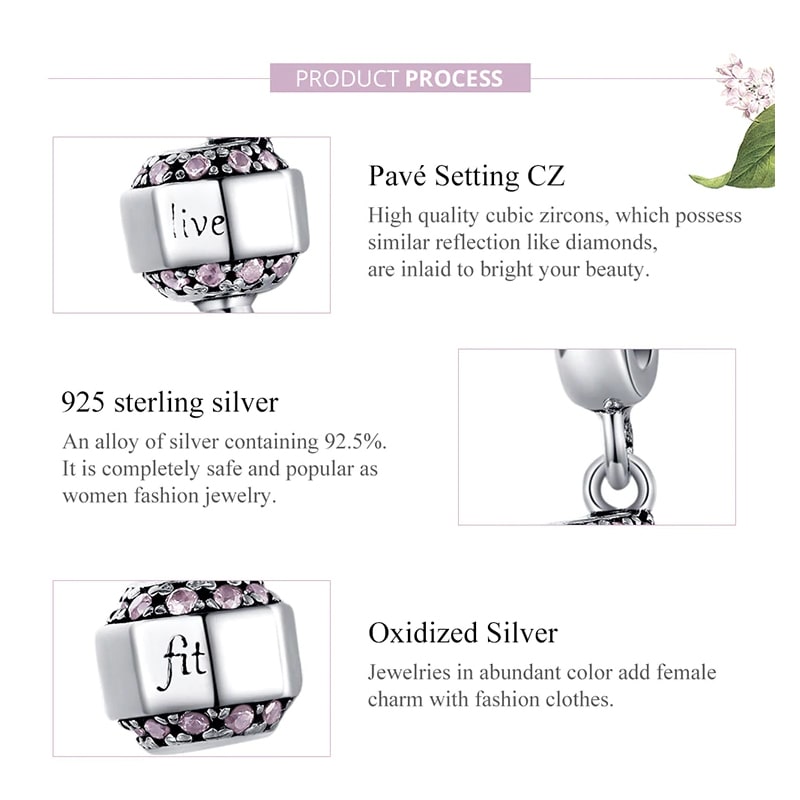 Charm Dije Plata 925 Pesa Liv Fit - Imagen 6