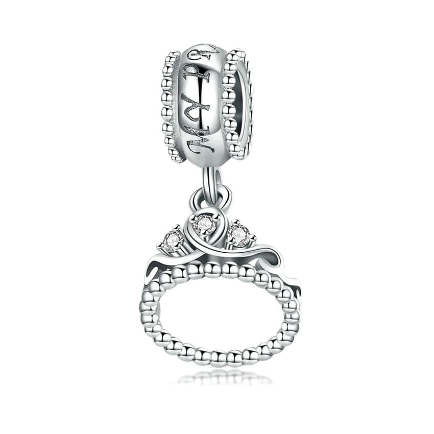 Charm Dije Plata 925 Corona Princesa