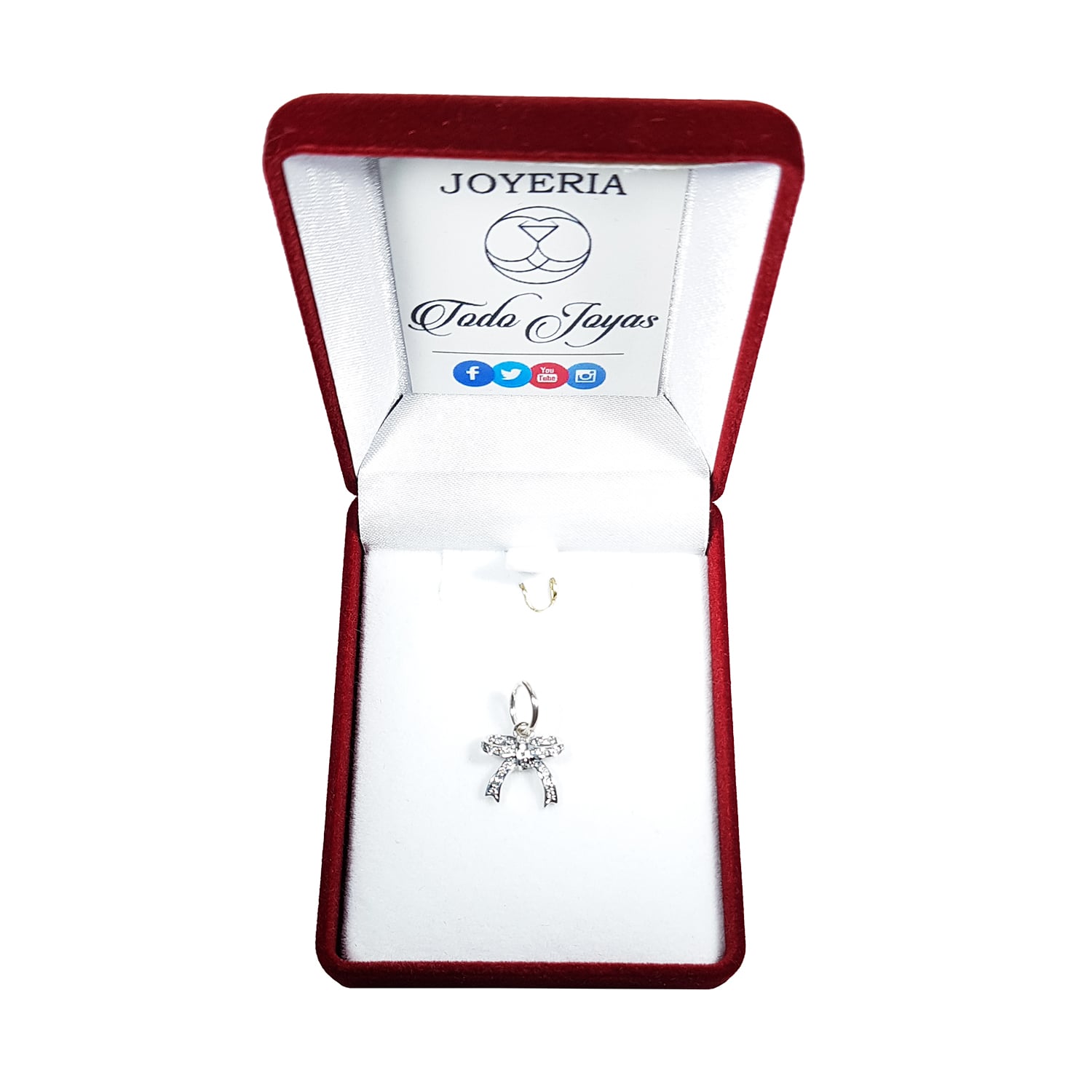 Charm Dije Plata 925 Cinta Regalo - Imagen 2