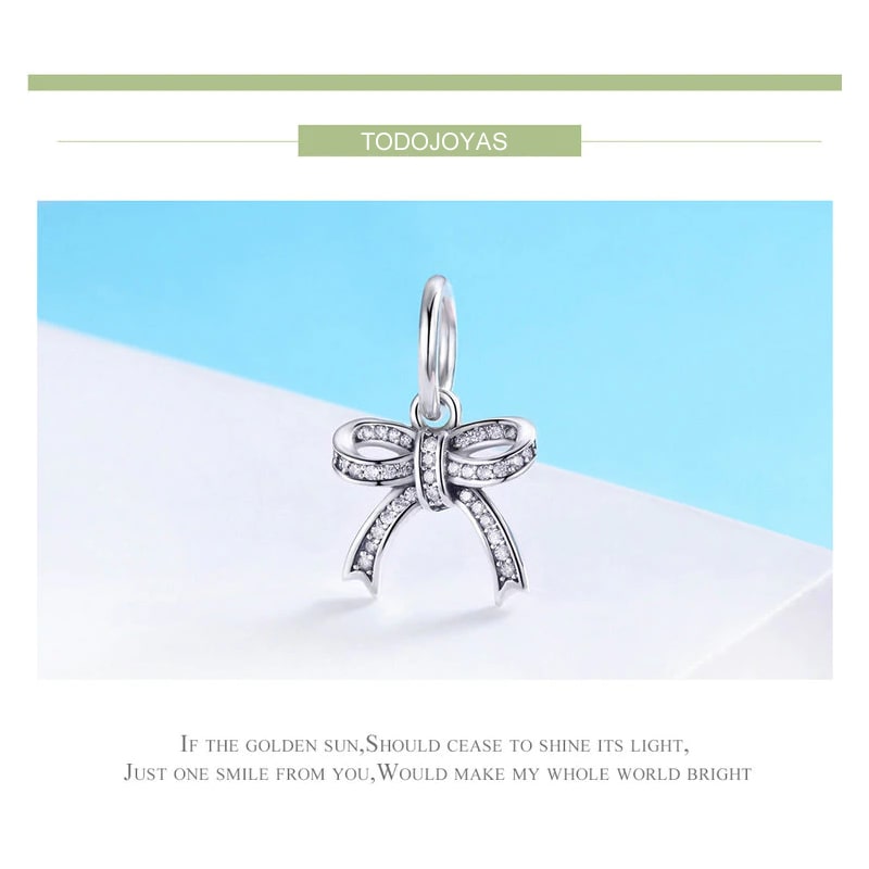 Charm Dije Plata 925 Cinta Regalo - Imagen 6