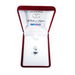 Alternative view of Charm Dije Plata 925 Flor Azul