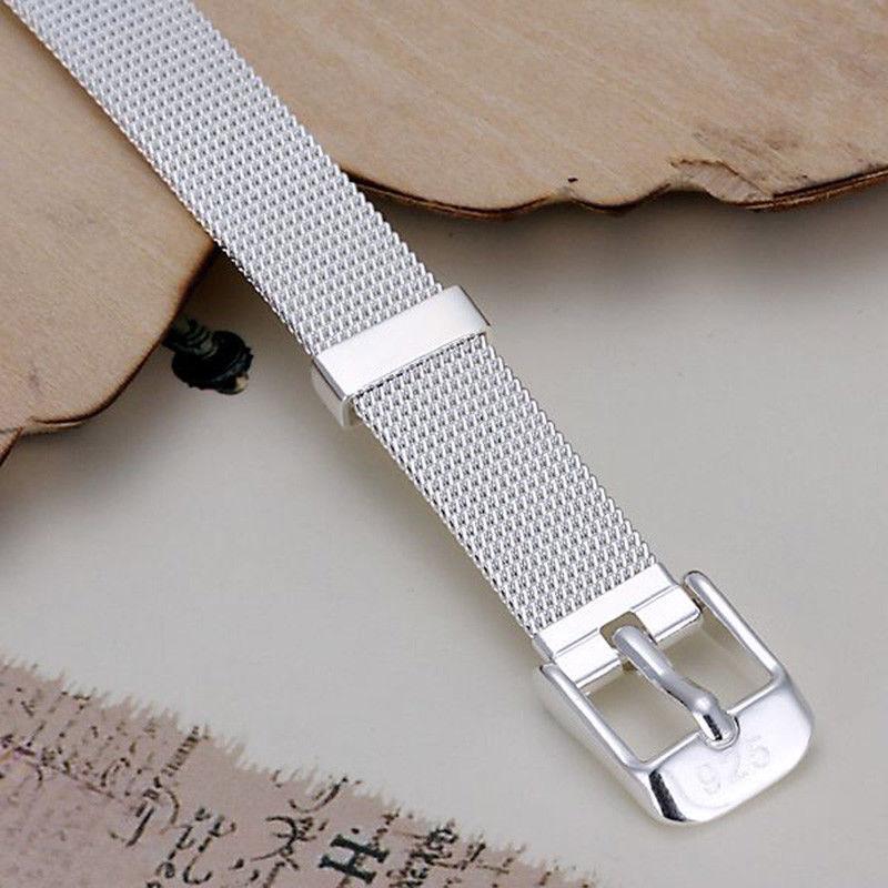 Pulsera Estilo Cinturon Plateada - Imagen 4