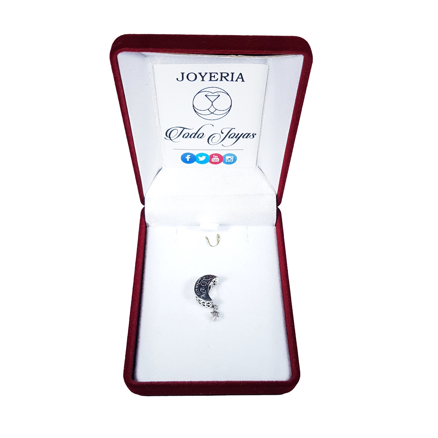 Charm Dije Plata 925 Luna Estrella - Imagen 2