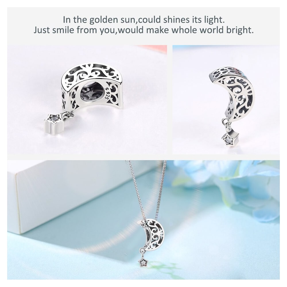Charm Dije Plata 925 Luna Estrella - Imagen 4
